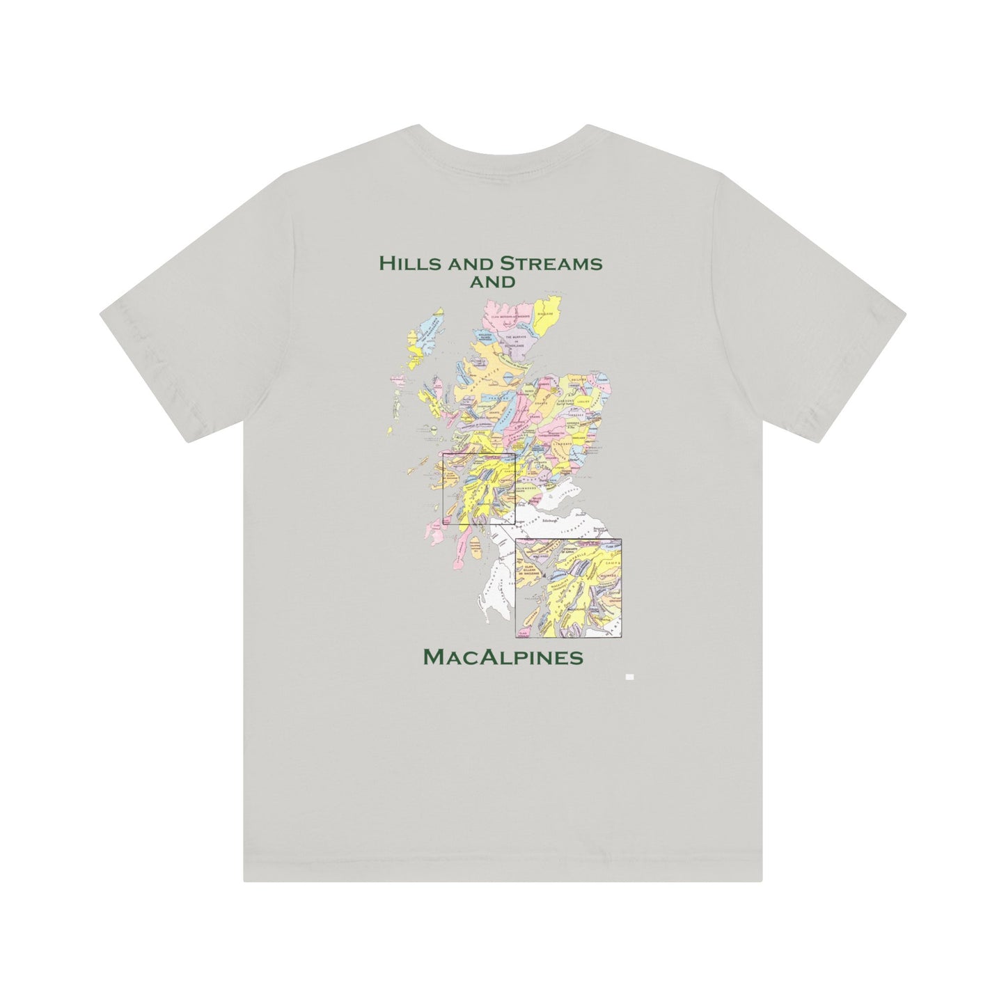 Hills and Streams and MacAlpines Map Unisex Tee