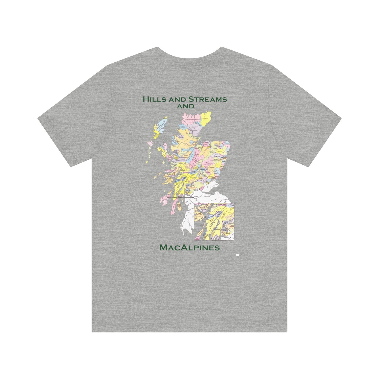 Hills and Streams and MacAlpines Map Unisex Tee