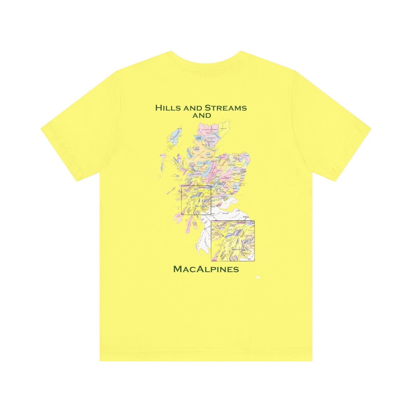 Hills and Streams and MacAlpines Map Unisex Tee