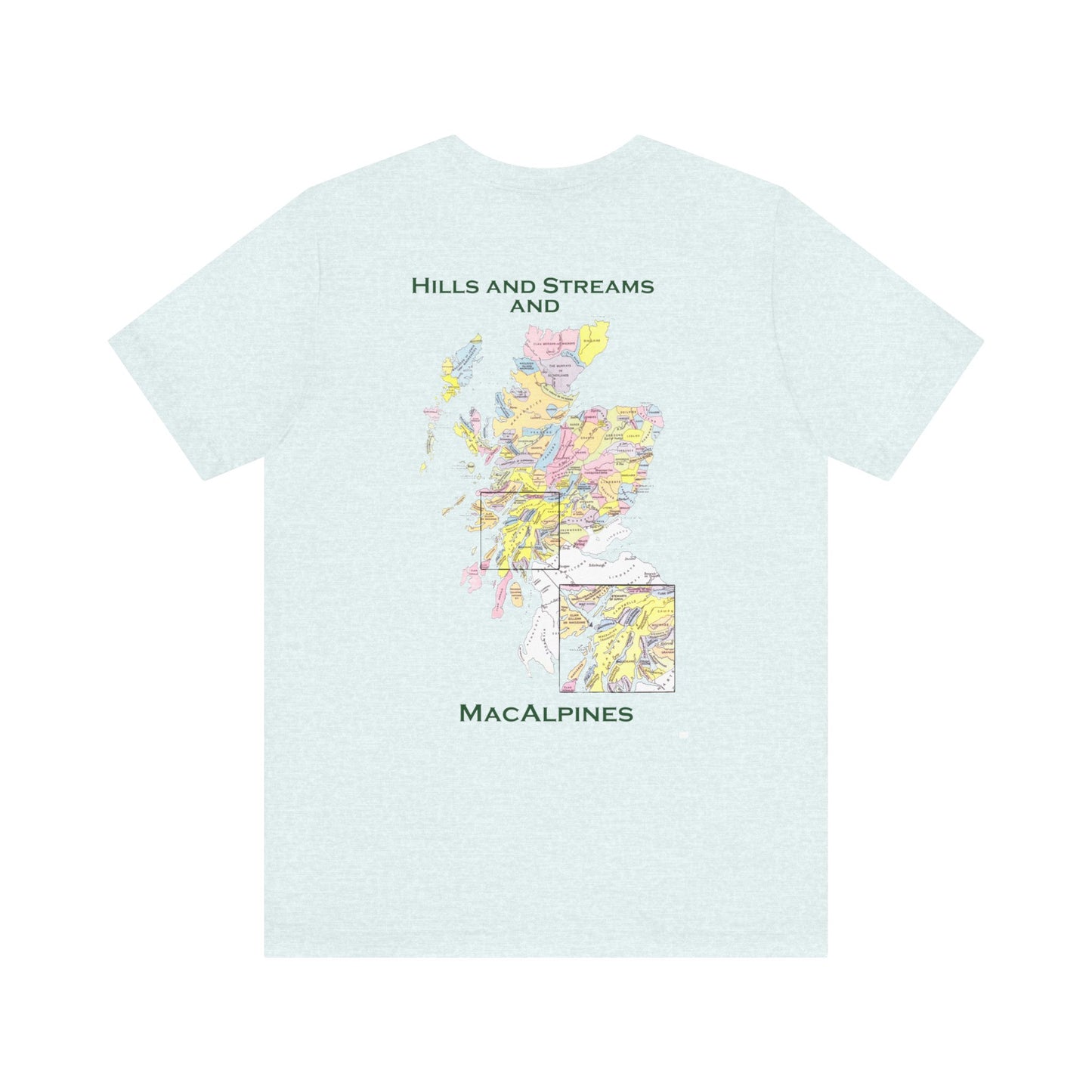 Hills and Streams and MacAlpines Map Unisex Tee