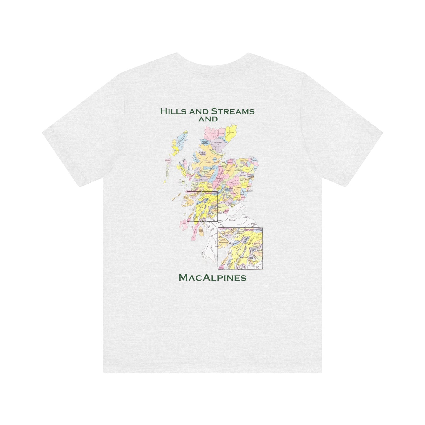Hills and Streams and MacAlpines Map Unisex Tee