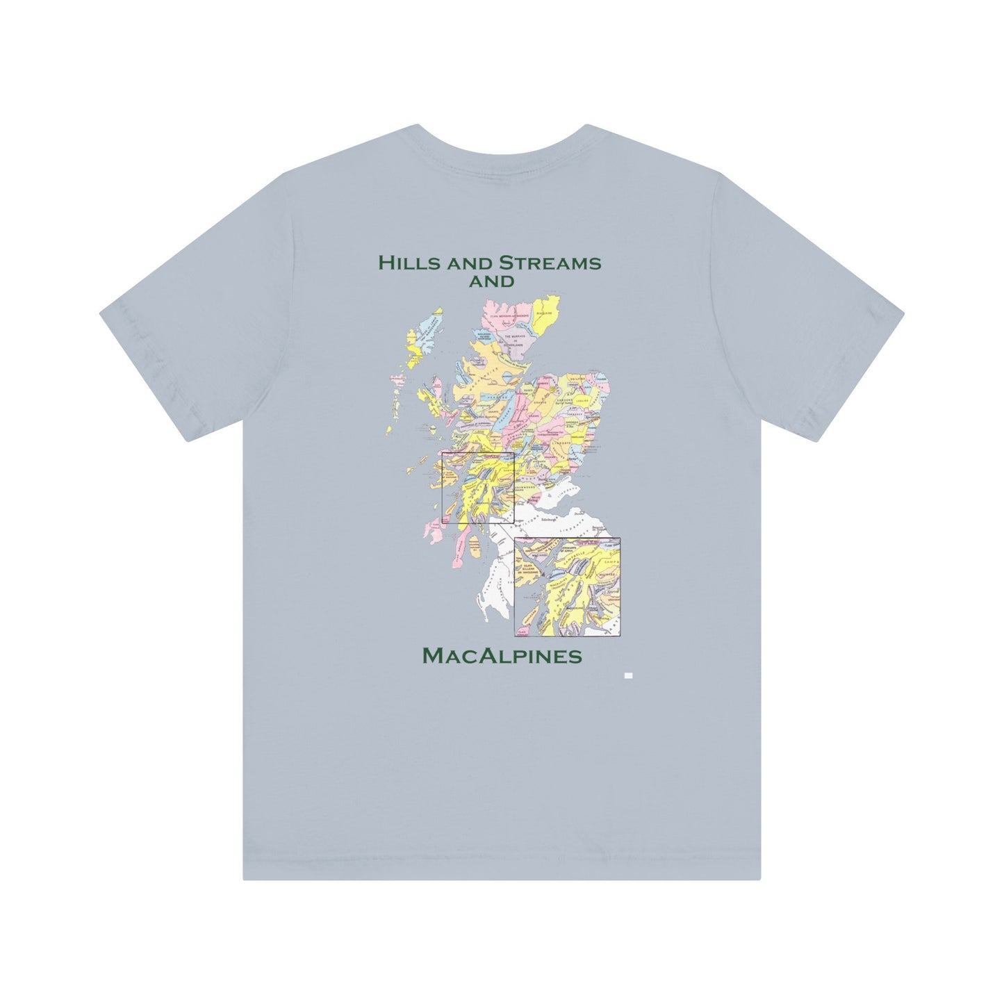 Hills and Streams and MacAlpines Map Unisex Tee
